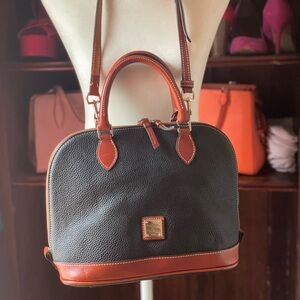 Dooney & Burke Zip Zip black pebble satchel